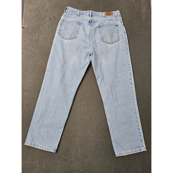 LL. Bean Jeans Mens 35x30 Natural Fit Blue Denim Straight Leg 104731 - Picture 9 of 10